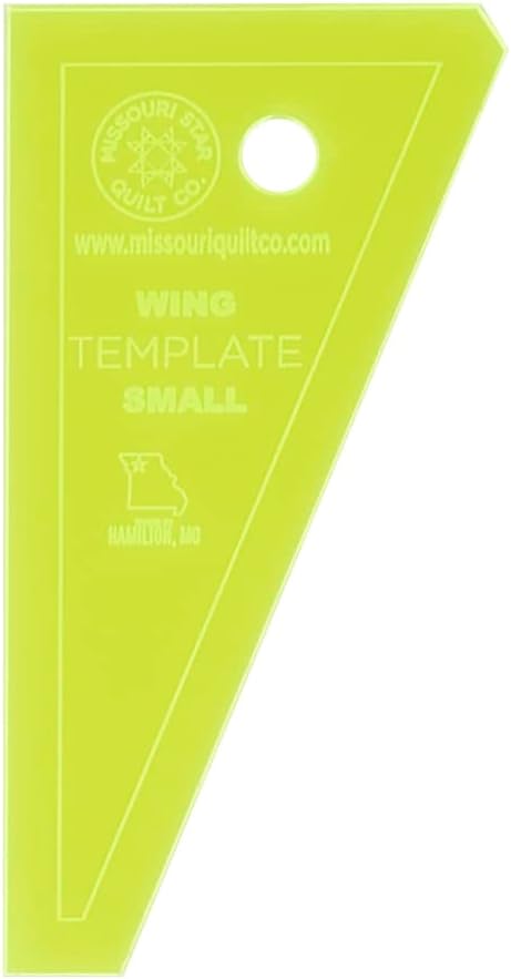 Acrylic Quilting Template Set of 2 Wings - Great for 10” and 5” Precut Fabric Squares - Essential Quilt Supplies for Cutting Patterns, Layer Cakes...