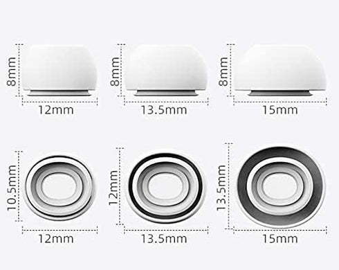 ALXCD 6 Pairs Ear Tips Compatible with AirPods Pro 2nd Gen Earbuds, S/M/L Sizes Silicon Earbud Tips Eargel Replacement Eartips, Compatible with Ai...