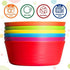 Kids Plastic Bowls Set of 12 Children Bowl 10 Ounce Microwave Dishwasher Safe BPA Free Non Toxic Toddler Bowls 6 Bright Colors for Cereal, Soup, S...