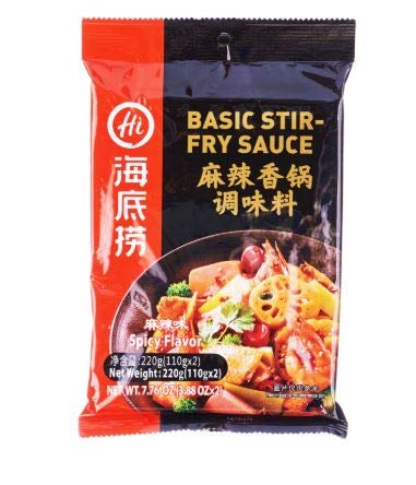 NT# Hai Di Lao Basic Stir Fry Sauce - Spicy Mala Xiang Guo 2 x 110g -Simply par-boiled ingredients, drain ingredients and fry with this sauce...