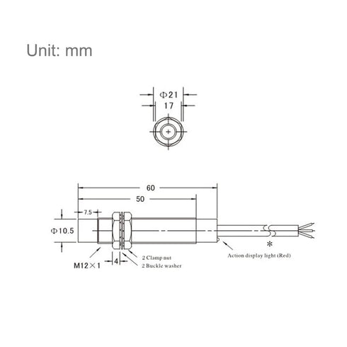 Inductive Proximity Sensor M12 LJ12A3-4-Z/BX Normally Open Detection Approach Switch 4mm NPN NO 3 Wire DC 6V-36V (4 Pack)...