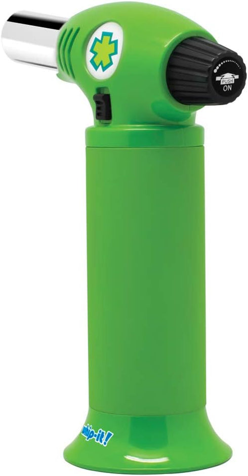 Whip-It! Ion Torch - All Green. Butane Torch Lighter, Refillable Cooking Torch with Adjustable Flame, Safety Lock for Soldering, Kitchen, Welding...