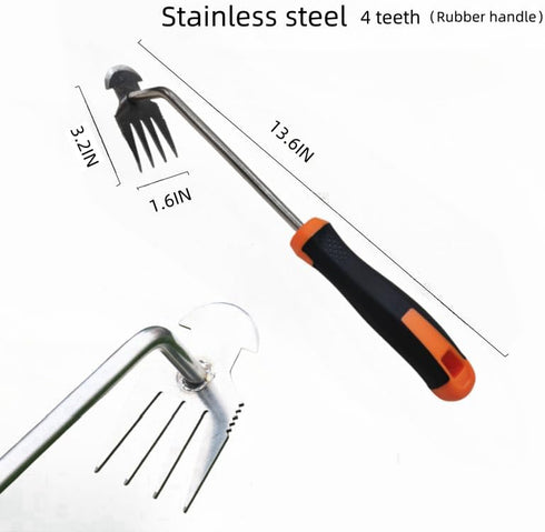 Weed Puller Tool,Upgraded Version Garden Weed Pulling Tools in 2024, 4 Teethes Dual Purpose Manual Weeders Tool , Used for Vegetable Gardening Bac...