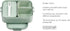 MEPAL, Bento Lunch Box Midi with 2 Compartments for Food Storage, a Detachable Box Including a Fork, Portable, BPA Free, Nordic Green, Holds 30.4 ...