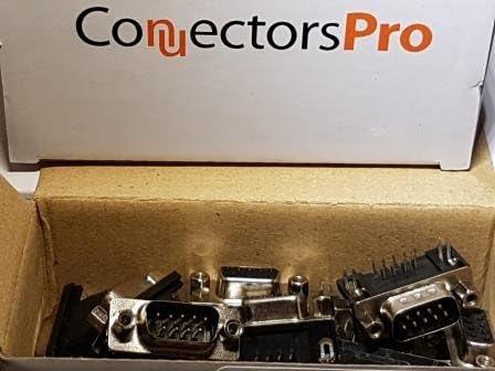 PC Accessories - Connectors Pro Db9 Male Right Angle PCB Mount Connector, 90 Degree D-Sub, 10-Pack...
