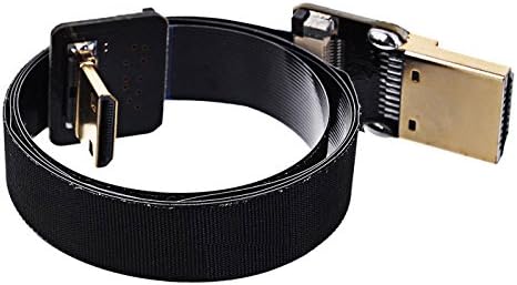 cablecc 90 Degree Down Angled FPV Mini HDMI Male to HDMI Male FPC Flat Cable 50cm for Multicopter Aerial Photography...