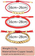 Pingyongchang 3 PCS Handmade Rope Red String Hand-Knitted Bracelets Tibetan Buddhist Woven Lucky Adjustable Cotton Copper Beads Bracelets for Wome...