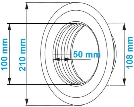 4" Inch Pipe Collar Ducting Finishing Rosette Duct Metal Ceiling Valve/Vent Flange Hose Spigot Tube End (Steel, 4")...