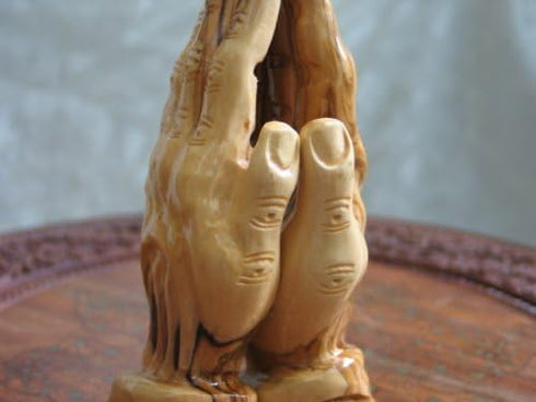 Olive Wood Praying Hands Carving Made in Bethlehem...