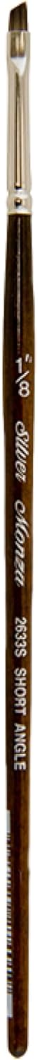 Silver Brush Limited 2633S Monza Angle Brush, Oil, Acrylic, and Watercolor Brush, Short Handle, Size 1/8"...