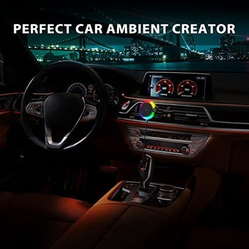 Dekala Magnetic Car Mount Charger, Wireless Car Charger for Magsafe with RGB Ambient Light, 15W Fast Charging Auto-Alignment Air Vent Phone Holder...