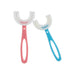 2 PCS U-Shaped Kids Toothbrush, Soft Manual Training Toothbrush for Kids 6-12 Years (Pink +Blue)...