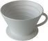 flat-bottom ceramic pour-over coffee dripper....