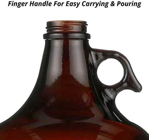 1 Gallon (128oz) Amber Glass Jug With 38mm Cap - FBA...