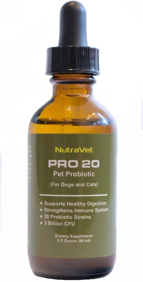 Probiotics for Dogs and Cat Probiotics - 120 servings (1/2ml). 100% Natural Digestive Enzymes for Gas Relief and Healthy Digestion. Prebiotics via...