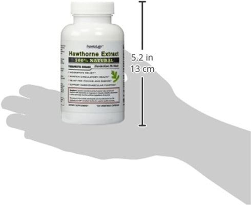 Superior Labs — Best Hawthorn Vitamin Supplement NonGMO, Non Synthetic — 300 mg Dosage, 120 Vegetable Capsules — Powerful Antioxidant — Healthy Di...