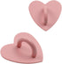 12Pcs Phone Charm Hook Adhesive Metal Phone Finger Grip Hook Cell Phone Ring Holder Stand for DIY Accessories (Pink, Heart Shaped)...