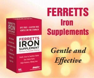 Ferretts Iron Supplement, High Potency 106 mg Elemental Iron - 60 tablets...