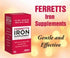 Ferretts Iron Supplement, High Potency 106 mg Elemental Iron - 60 tablets...