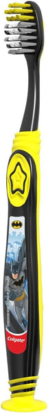 Colgate Batman Toothbrush for Children with Suction Cup, Kids 5+ Years Old, Extra Soft (Colors Vary) - Pack of 2...