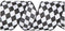 3 inch Wide 30 feet Black and White Harlequin Wired Edge Ribbon inch DIY Projects Craft Supplies...