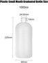 2PCS 1000ml/34oz Empty Plastic Small Mouth Graduated Lab Chemical Container Reagent Bottle Sample Liquid Sealing Reagent Bottle Boston Rounds Liqu...