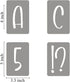4 Inch Alphabet Letter Stencils for Painting - 42 Pack Letter and Number Stencil Templates with Signs for Painting on Wood, Reusable Letters and N...