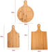Bamboo Cutting Board,Meat Chopping Boards,Pizza Peel Paddle with Handle for Homemade Baking Pizza Bread Cake Fruit Vegetables (Large square -Board...