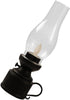 Zerodeko Kerosene Lamp Vintage Flameless Table Lamp Led Kerosene Lantern Clear Hurricane Lamp Battery Operated Nightstand for Bedroom Living Room ...