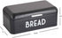 Home Basics Bread Box For Kitchen Countertop, Metal, (Black), Vented With Hinge Top | Large Bread Box | Keeps Loaves, Bagels, Croissants Fresh...