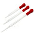 A Set of 3pcs Glass Graduated Pipette Dropper Liquid Essential Oil Transfer with Red Rubber Cap for Essential Oils & Science Laboratory(S/M/L)...