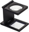 10X 28mm Mini Three-Folding Magnifier Zinc Alloy Loupe Pocket Reading Magnifiers Magnifying Glass with Scale for Textile Optical Jewelry Tool (1 P...