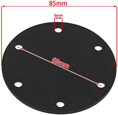 Car Steering Wheel Horn Cover,6-Bolts Universal Steering Wheel Horn Plate Round Steering Wheel Horn Cover,Black...
