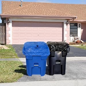 Trash Can Smell Eliminator Cover, Odor Eliminating Bag with Optional Straps, Eliminates Odor from Trash, Durable, Effective, Chemical-Free, Lemon ...