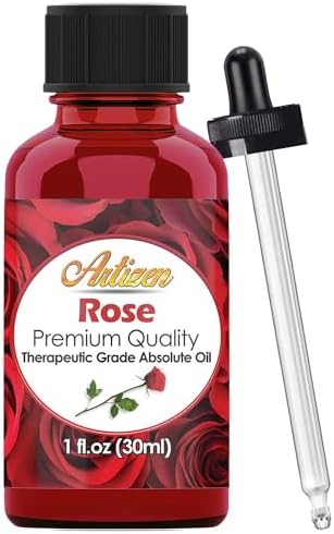 Artizen Rose Essential Oil Therapeutic Grade - Huge 1oz Bottle - Perfect for Aromatherapy, Relaxation, Skin Therapy & More! - Rose Oil Essential...