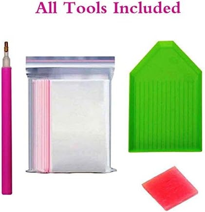 QAZWSX 5D Painting, Diamond Painting Full Drill Rhinestone Pictures of Crystals Embroidery Kits Arts, Crafts & Sewing Cross Stitch Princess 12 X 1...