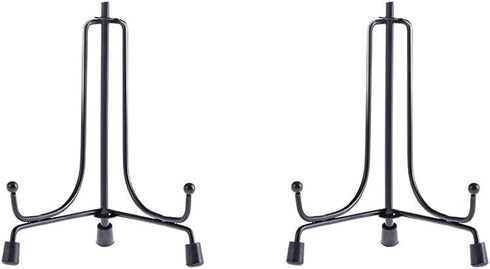 LIONWEI LIONWELI 4inch(2pack) Upgraded Anti-Slip Iron Plate Display Stand Black Easel Display Stand Photo Holder Stand,Displays Picture Frames, De...