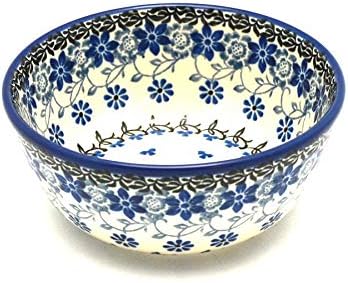 Polish Pottery Bowl - Ice Cream/Dessert - Silver Lace...