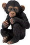 4.13 Inch Baby Chimpanzee Decorative Statue Figurine, Black and Brown...