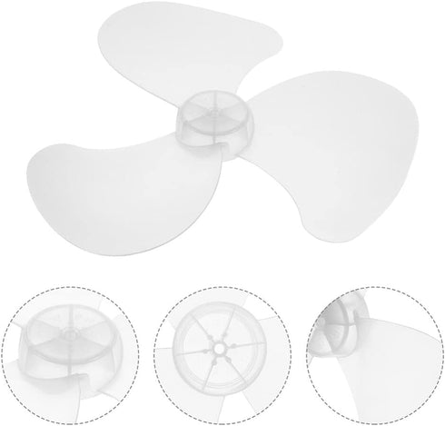 HOMSFOU Fan Replacement Fan Blades Replacement for 14 inch and 16 inch fan Universal Plastic 3 Leaves Fan Cover Electric Fan Leaves for Floor Tabl...