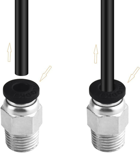 10Pack 1/8" NPT Male Thread 4mm Pneumatic Push-to-Connect-Fittings Air Fittings PC4-N1...