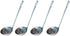 SET OF FOUR (4) - 7 1/2 Inches Indiviual Stainless Steel Serving Soup Sauce Ladle Ladles...