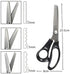 Professional Pinking Shears, Stainless Steel Dressmaking Scissors Craft Cutting Tool, Serrated Scalloped Blade Sewing Scissors (Scalloped 18mm)...
