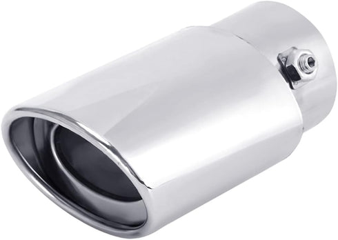 Dsycar Universal Stainless Steel 1.5" - 2.25" Inlet Exhaust Tips, Fit Pipes Diameter 1.5-2.25 inch, Adjustable Car Decoration Chrome-Plated Finish...