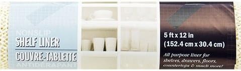Non-Skid Grip Shelf Liner Drawer and Cabinet Shelves Non-Slip Liner 12" X 60" White...