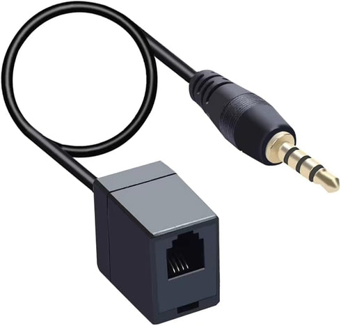 RJ9 to 3.5mm Telephone Adapter Cable Female RJ9 Headset to Male 3.5mm Cell Phone Adapter Convert RJ9 Headphone to Smartphones Most Android0 Cellph...