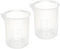 YOKIVE 2 Pcs Plastic Beaker, Laboratory Use | Liquid Measuring Cup, Great for Lab, Kitchen (Clear White, 50ML)...