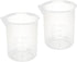 YOKIVE 2 Pcs Plastic Beaker, Laboratory Use | Liquid Measuring Cup, Great for Lab, Kitchen (Clear White, 50ML)...