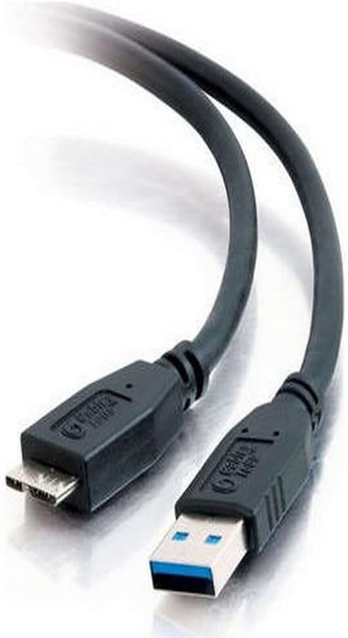 C2G Legrand USB A Male to Micro B Male Cable, USB A to Micro USB, USB 3.0 Cable, 9.84 Foot (3 Meters) Data Transfer Cable, Black USB Cord, 1 Count...