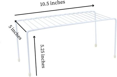 Evelots Wire Rack Cabinet Shelf Organizer -2 Pack Sturdy Metal Cabinet Riser Shelf - Double Space-Great for Kitchen, Freezer, Pantry -Rustproof...